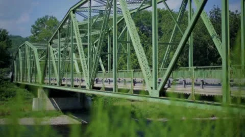 Highway River Bridge Stock Footage 11531809