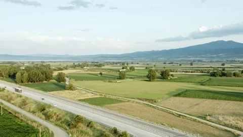 Highway road among fields. Stock Footage 133382155