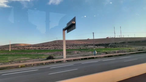 Highway road between Marrakech and Agadir Morocco – January 4, 2026 Video stock 334053787