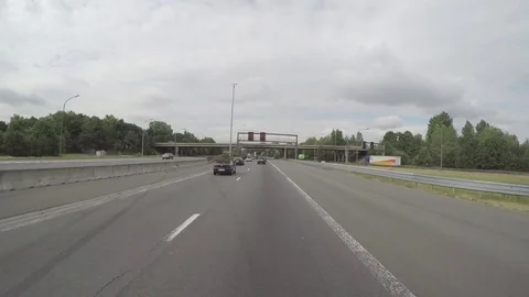 On the highway road Stock Footage 83499496