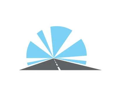 Highway, road isolated pathway vector icon, sign Stock Illustration