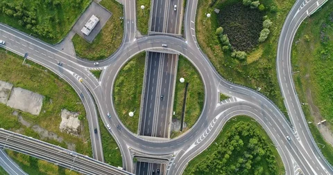 Highway road junction Stock Footage 90168066