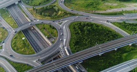 Highway road junction Video stock 90168395