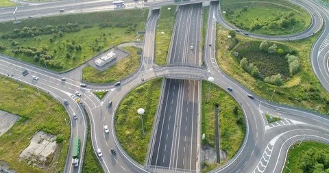 Highway road junction Stock Footage 90168860