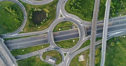 Highway road junction Stock Footage 90168957