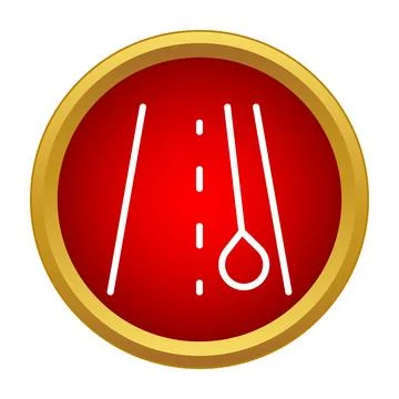 Highway road path traffic direction simple icon Stock Illustration