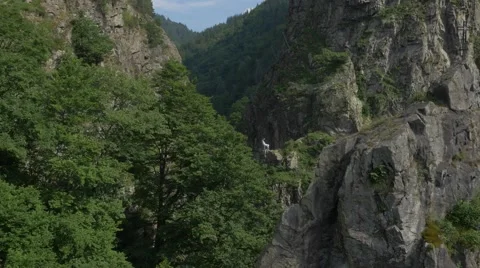 Highway road through Black Forest Hoellental. Hirschsprung. Stock Footage 52102680