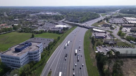 Highway road with traffic 動画素材 241942501