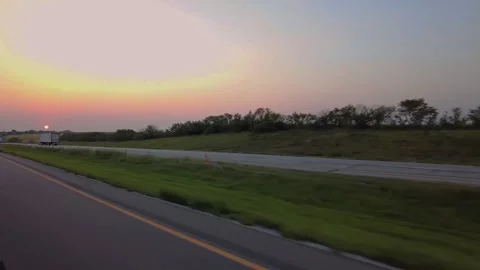 Highway road with traffic on it Stock Footage 251936560
