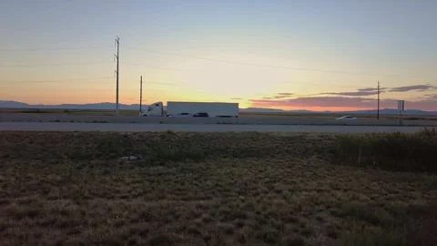 Highway road with traffic on it Stock Footage 251936611