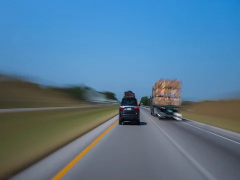 Highway Road Trip Time-lapse Daytime Stock Footage 80430483