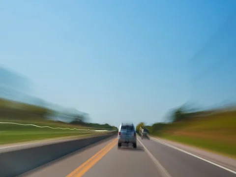 Highway Road Trip Time-lapse into Downtown Oklahoma City Stock Footage 80430548