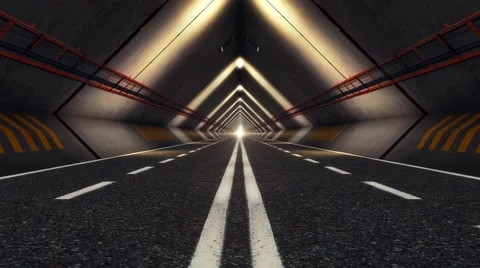Highway Road Tunnel Stock Footage 65213875