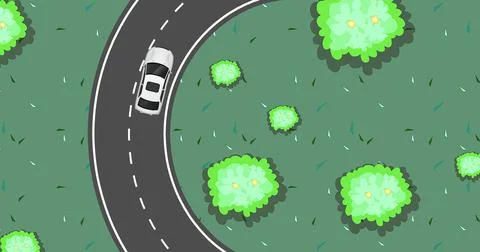 Highway road without traffic jam. moving car on highway road. Stock Illustration