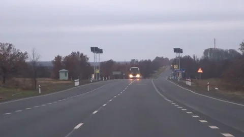 Highway in the Russian countryside Stock Footage 101244964
