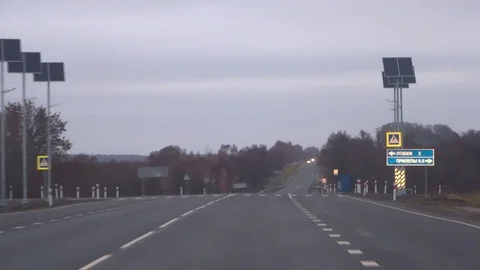 Highway in the Russian countryside Stock Footage 101245007