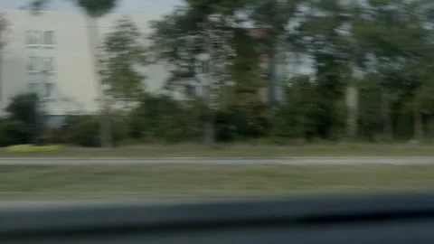 Highway Scenery Passing by Car Window Vídeos de archivo 343881106