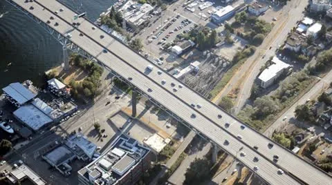 Highway to Seattle Stock Footage 8926338