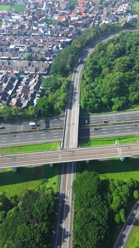 Highway Shoot From Above Stock Footage 304257211