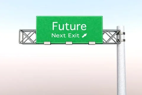 Highway sign - future Stock Illustration