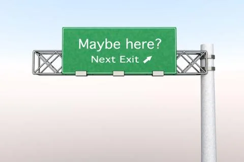 Highway sign - maybe here Stock Illustration