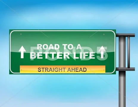 Highway sign with