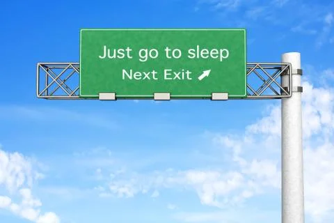 Highway sign - sleep Stock Illustration