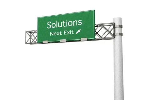 Highway sign - solutions. Stock Illustration