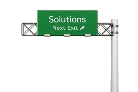 Highway sign - solutions. Stock Illustration