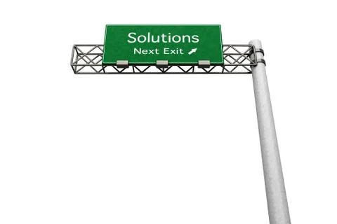Highway sign - solutions. Stock Illustration