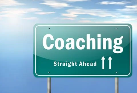 Highway signpost coaching Stock Illustration