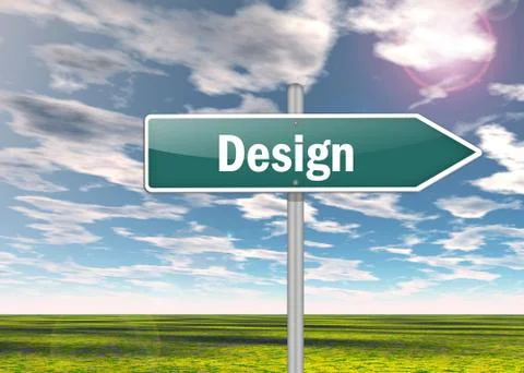 Highway signpost design Illustrazione stock