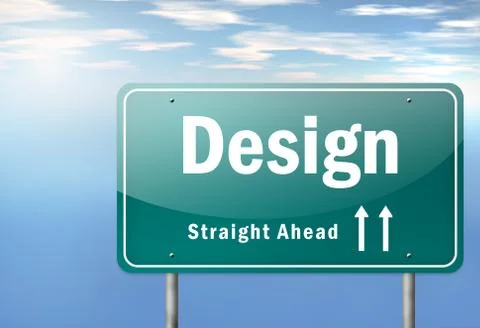 Highway signpost design Stock Illustration