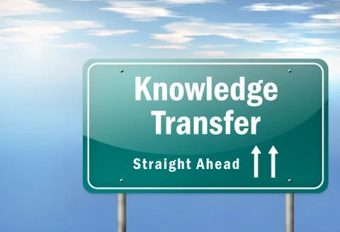 Highway signpost "knowledge transfer" Stock Illustration