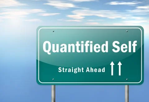 Highway Signpost Quantified Self Illustrazione stock