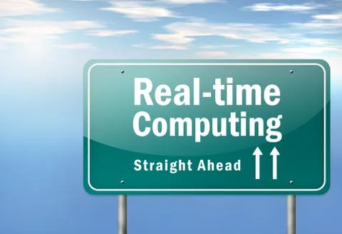 Highway Signpost Real-time Computing Stockillustratie
