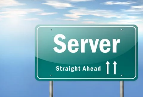 Highway signpost server イラスト素材