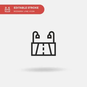 Highway Simple vector icon. Illustration symbol design template for web mobil Illustrazione stock