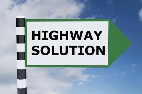 Highway Solution concept Illustrazione stock