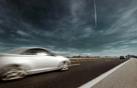 Highway speed motion Stock Photos