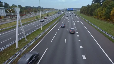Highway spring handheld holland Stock Footage 71098676