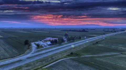 Highway Sunset Stock Footage 109229160