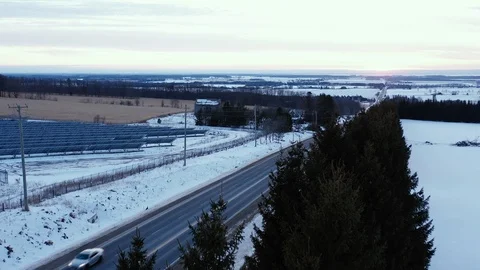 Highway Sunset Stock Footage 121883748