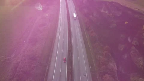 Highway at sunset 動画素材 152578932