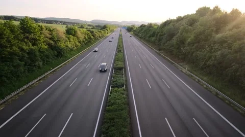 Highway at sunset in Germany Video stock 195176109