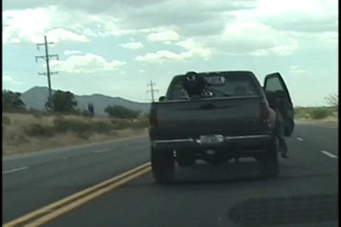 Highway surfing at 75 mph Stockbeeldmateriaal 7751502