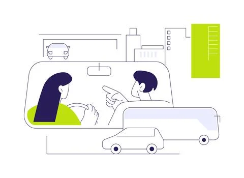 Highway test abstract concept vector illustration. Stock Illustration