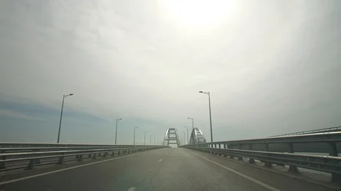 Highway through the bridge Stock Footage 100742802