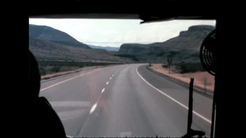 Highway Through Desert Canyon Stock Footage 276291806
