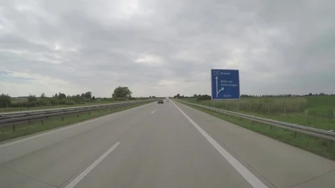 Highway through the fields Stock Footage 77296048